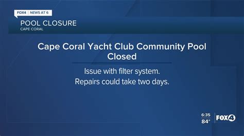 Cape coral yacht club community pool reopened