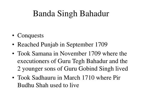 PPT - Banda Singh Bahadur PowerPoint Presentation, free download - ID ...