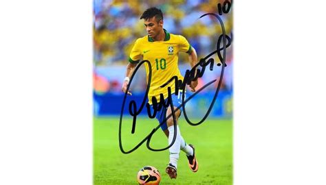 Neymar Da Silva Santos Neymar Jr Signed 8X10 Photo FC Barcelona Brazil ...