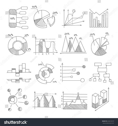 Data Graphic Representation Charts Different Types Stock Vector (Royalty Free) 603616319 ...