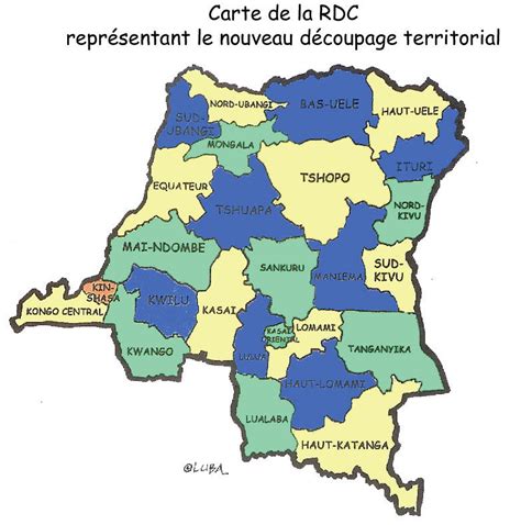 République Démocratique Du Congo Carte Provinces