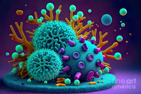 Virus illustration. Digital Art by Odon Czintos - Fine Art America