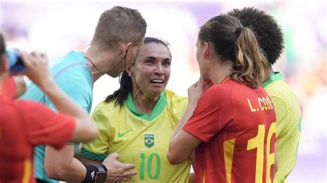 Marta sent off at 2024 Olympics: What did Brazil star do vs. Spain and ...