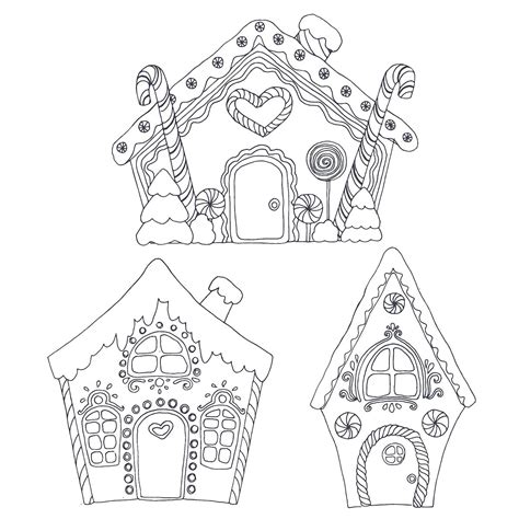 Gingerbread House Coloring Pages