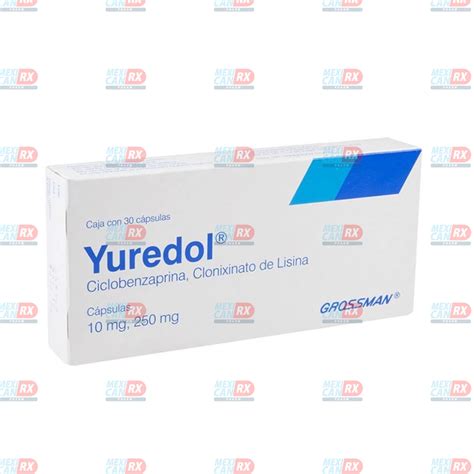 Yuredol 10mg/250mg 30 Caps Cyclobenzaprine Muscle Relaxant