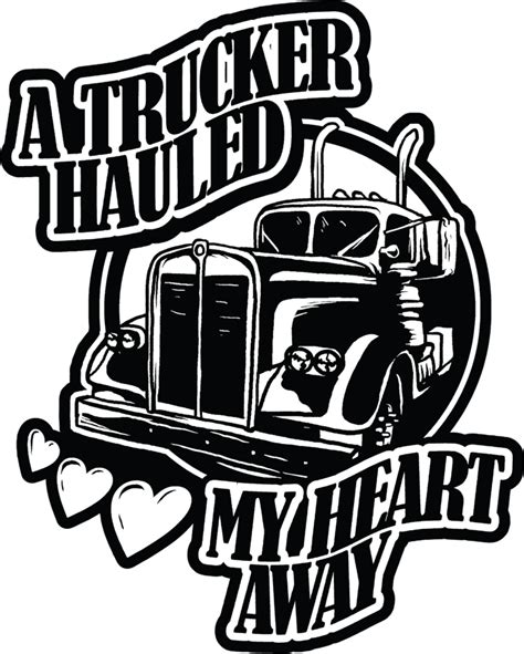 Free Trucker Sticker: A Trucker Hauled My Heart Away - Bonus 2-Pack! | Peterbilt, Trucker, Auto ...