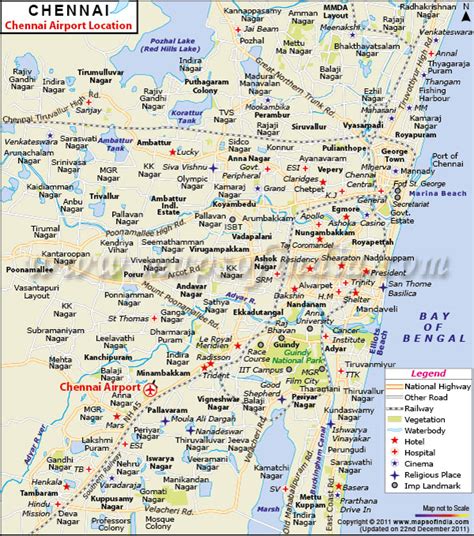 Chennai Map With Distance | Tourist Map Of English