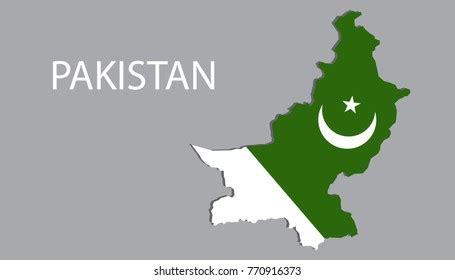 Map Pakistan Flag Stock Vector (Royalty Free) 770916373 | Shutterstock