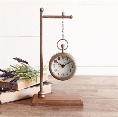 Tabletop Hanging Clock With Stand | Hanging clock, Clock decor, Clock