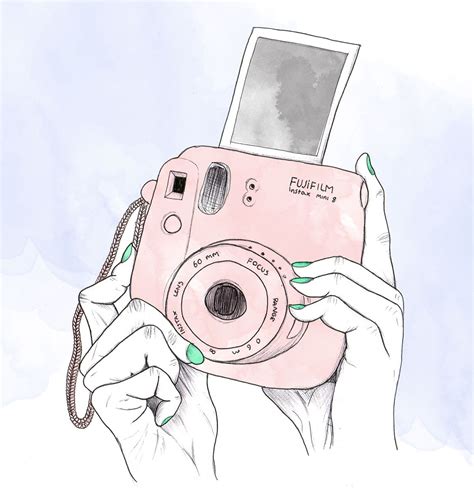 Polaroid Camera Sketch at PaintingValley.com | Explore collection of ...