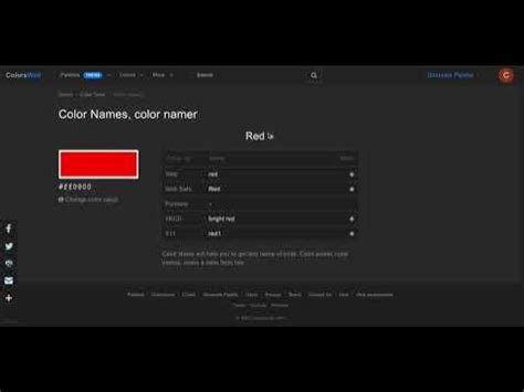 Color namer, extract color name by hex code - YouTube