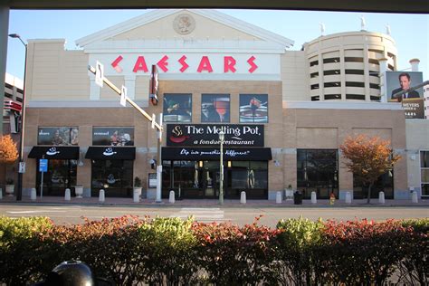 The Melting Pot a fondue restaurant Atlantic City NJ Caesars casino store front entrance sign ...