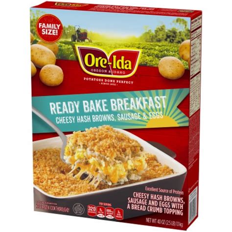 Ore-Ida Cheesy Hash Browns Sausage & Eggs Ready Bake Breakfast, 40 oz ...