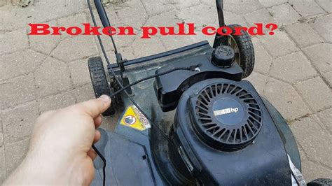 How to replace pull cord on lawnmower. Pull cord replacement Craftsman pushmower - YouTube