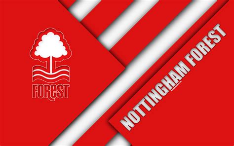 Download wallpapers Nottingham Forest FC, logo, 4k, red abstraction ...