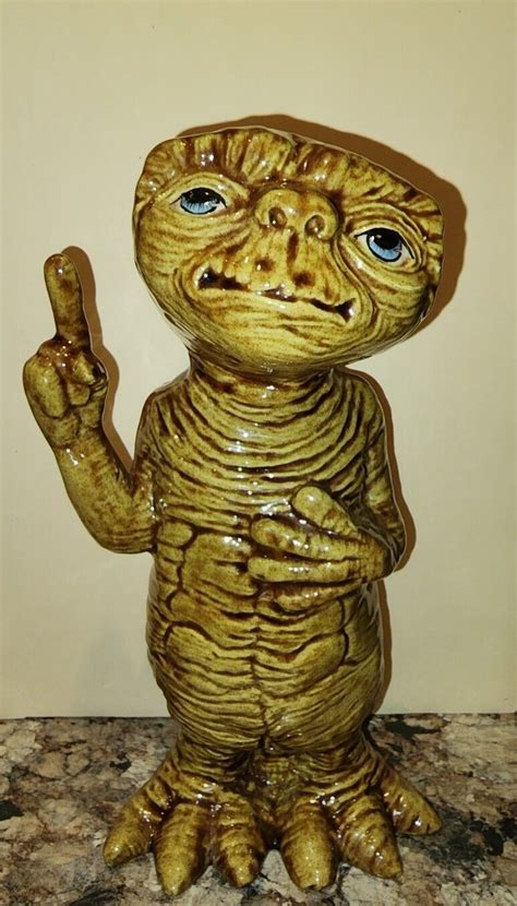 Vintage E.T. Extra Terrestrial Ceramic Figurine ET Phone Home 8.5" Hand ...