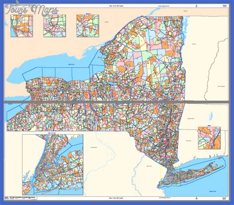 New York map zip codes - ToursMaps.com