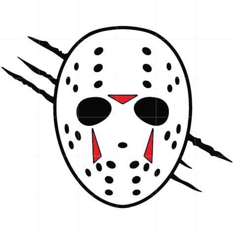 Jason Voorhees Facemask SVG Digital Download | Svg, Halloween jason ...