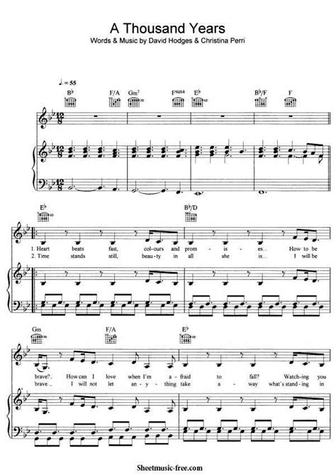 A thousand years piano sheet music - evolutionluda