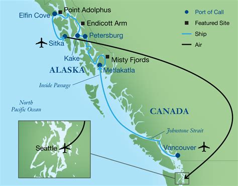 Actualiser 50+ imagen alaska inside passage cruise map - fr.thptnganamst.edu.vn