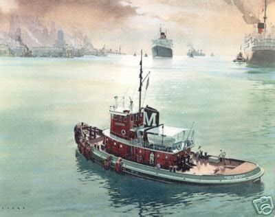 Tugboat Art Print Moran Towing Tug Boat DORIS MORAN | #32891389