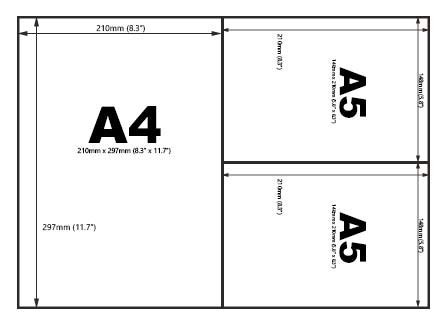 A4 Paper Size Chart