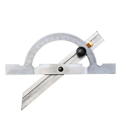 New 150x100mm Stainless Steel Adjustable Protractor 10-170 Degree Angle ...