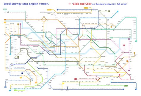 Seoul subway map in South Korea – 한국철도