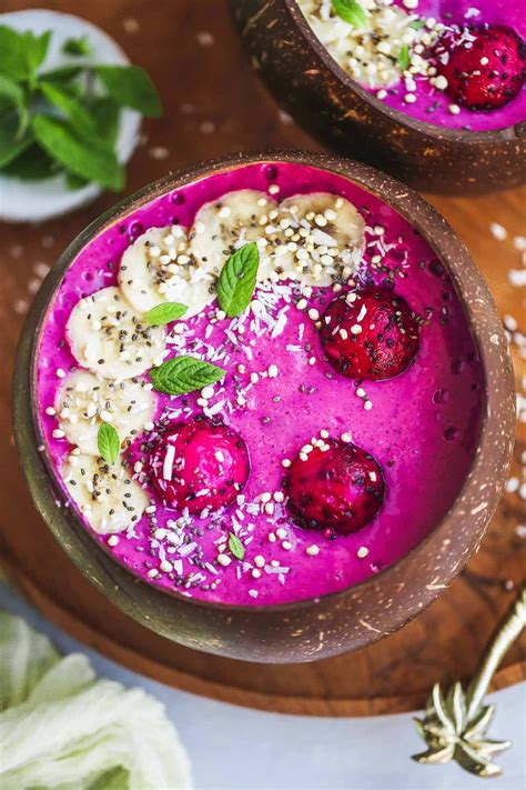 Creamy Dragon Fruit Smoothie Bowl | Little Sunny Kitchen