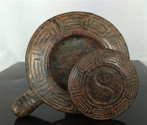 Beeld - Pot - Inkstone - Black Turtle - Xuanwu (玄武) - Catawiki