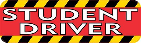 10in x 3in Red Student Driver Bumper Sticker Vinyl Truck Window Caution