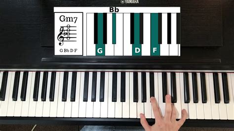 How To Play Gm7 Chord On Piano - YouTube