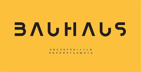 Bauhaus alphabet letter font. Modern logo typography. Minimal cropped ...