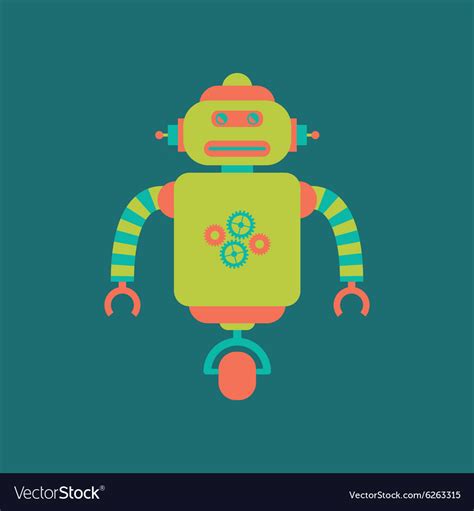 Cute robot Royalty Free Vector Image - VectorStock