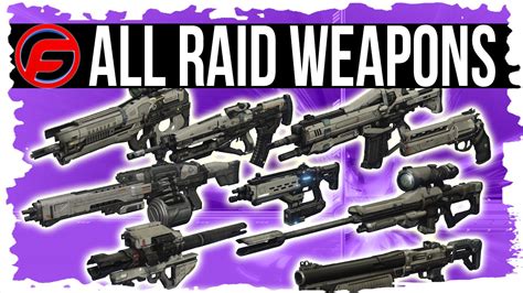 Destiny ALL RAID WEAPONS UNLOCKED ALL VAULT of GLASS Weapons VOG Weapon Overview - YouTube