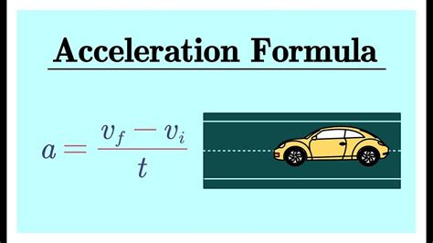 Acceleration Formula with Velocity and Time - YouTube