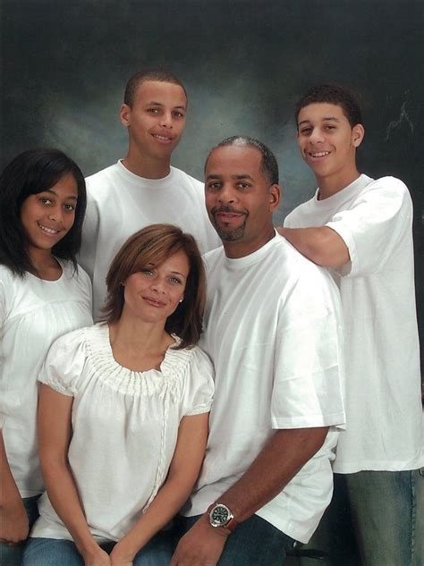 Stephen Curry In His Younger Days With His Family (left to right: Sister, Stephen, Mother ...