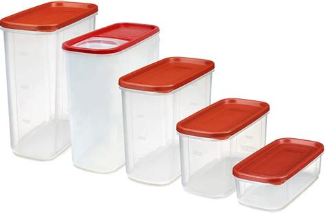 Rubbermaid Modular Premium Food Storage Containers with Lids, 10-Piece ...