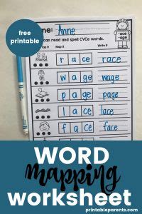 Word Mapping Worksheets - Printable Parents