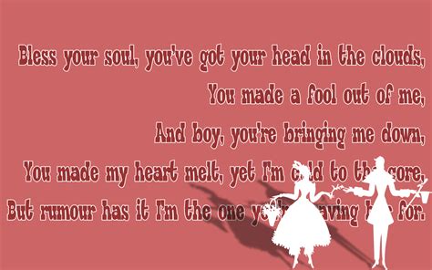 Song Lyric Quotes In Text Image: Rumour Has It - Adele Song Quote Image