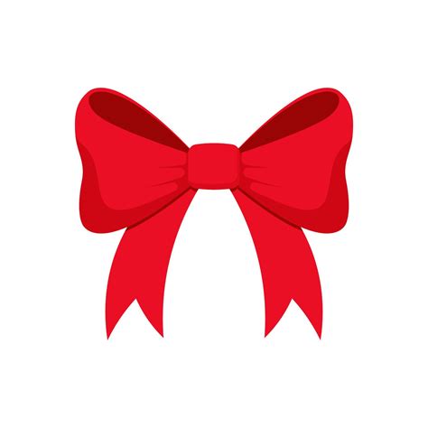 red ribbon bow Vector 12955477 Vector Art at Vecteezy