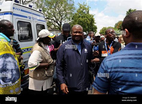 JOHANNESBURG, SOUTH AFRICA: UDM leader Bantu Holomisa at the Houghton home of Nelson Mandela on ...