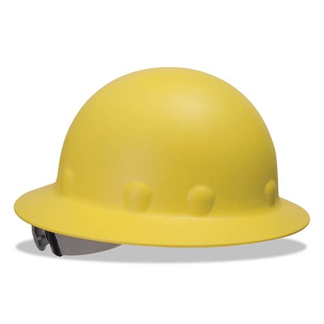 Honeywell Fibre-Metal P1A Hard Hats, SuperEight, Swingstrap, 8-Point, Full Brim, Yellow ...