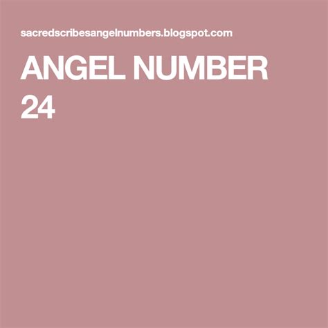 ANGEL NUMBER 24 | Numbers, Angel, Angel numbers