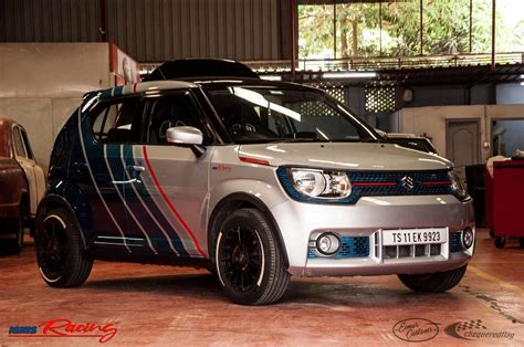 This Modified Maruti Ignis Gets A Lovely Race-Inspired Paint Job