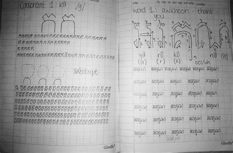 Handwritten Khmer Alphabet | AlphabetWorksheetsFree.com