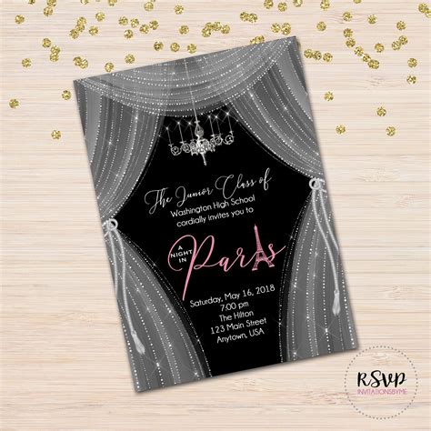 Pin on Prom theme invitation ideas