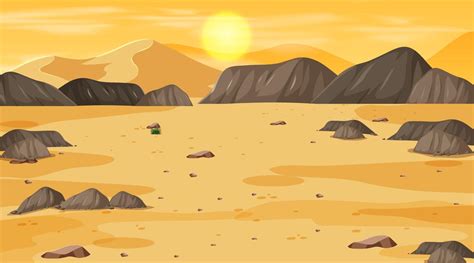 Desert forest landscape at daytime scene 2852721 Vector Art at Vecteezy