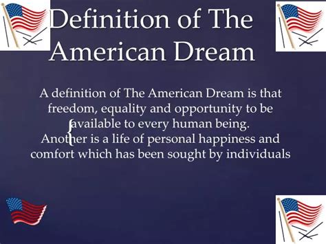 PPT - Definition of The American Dream PowerPoint Presentation - ID:2648970