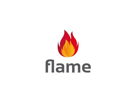 Flame Logo - Abstract Illustrated Fire Flame - FreeLogoVector